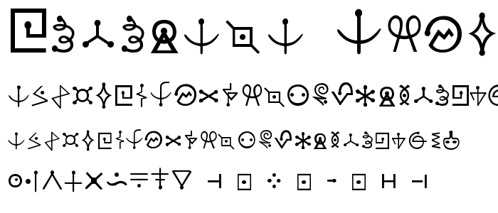 Futurama Alien Alphabet One font